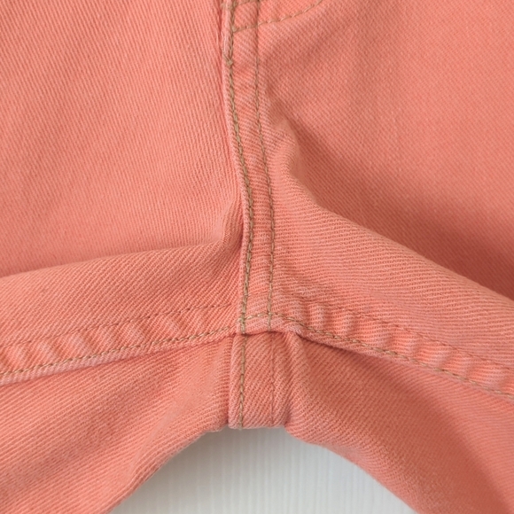 Signature by Levi Strauss Y2K Classic Mid Rise Slim Fit Jean Shorts Coral Pink 4 - Picture 8 of 12